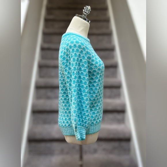Lilly Pulitzer Wool Blend Corabella Turquoise Shore Sweater Women’s XS Preppy - Picture 13 of 15